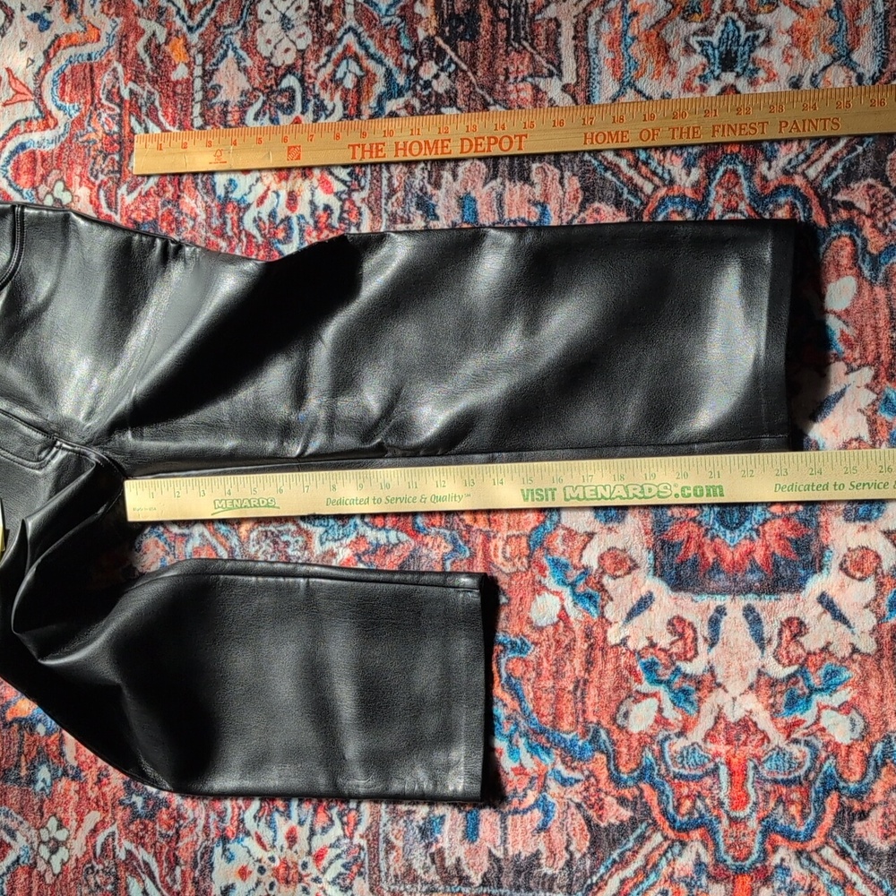 Wilfred Melina Cropped Faux Leather Pants 4 Black Noir - Picture 5 of 9